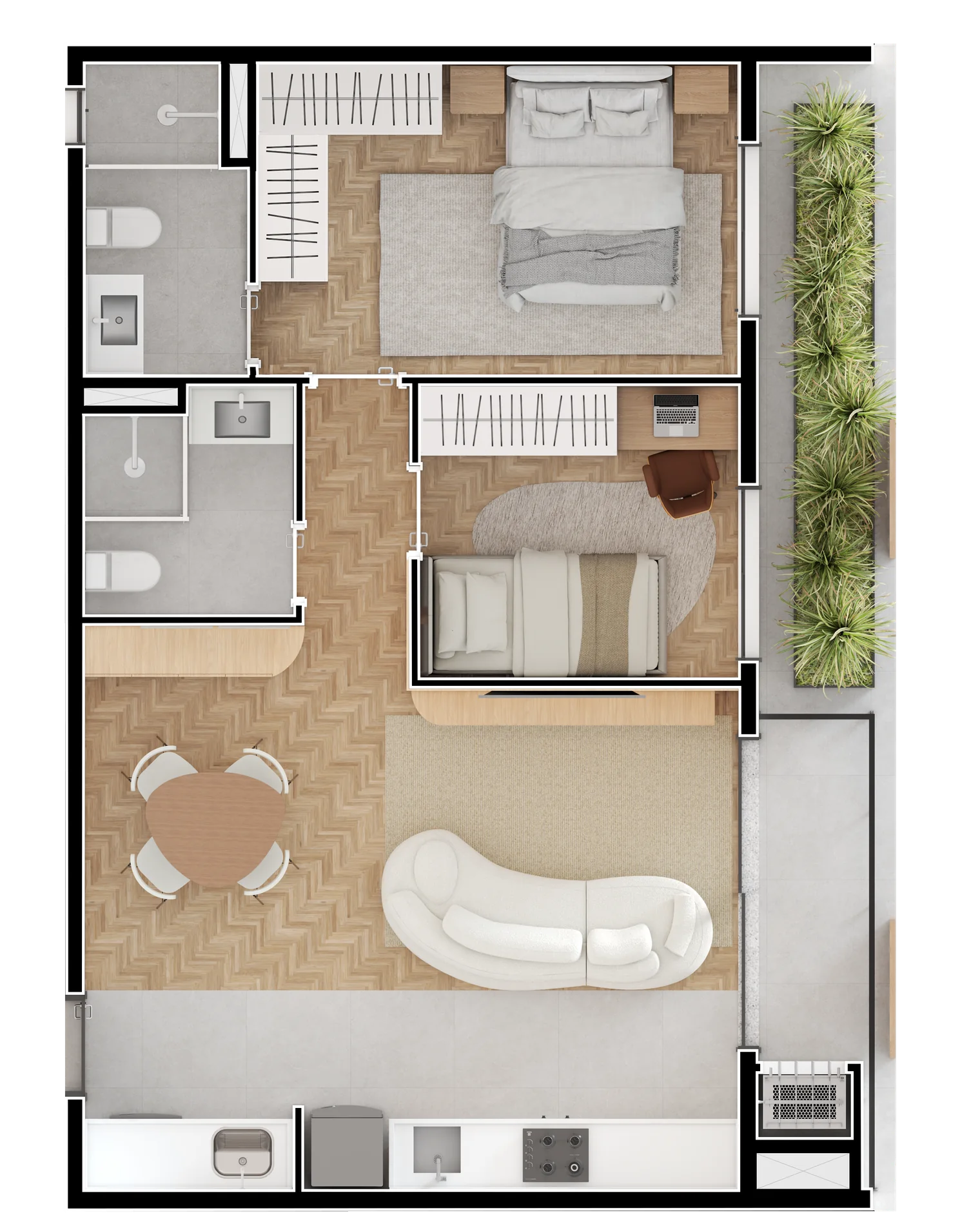 2 quartos com suíte, Final 05